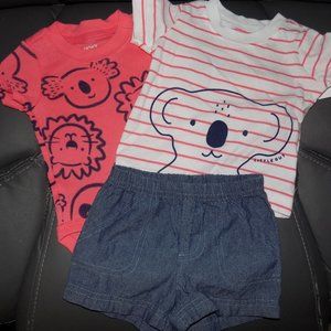Carter's Baby Boy's 3-Piece Koala Character Set Size 12 Months NEW